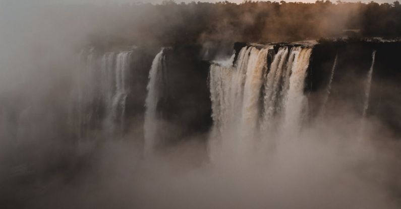 Victoria Falls - Waterfalls Cascading Near Forest