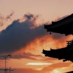 Kyoto Temple - Silhouette of Traditional Temple in Japan