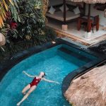 Bali Villa - Woman Soaking on the Swimming Pool
